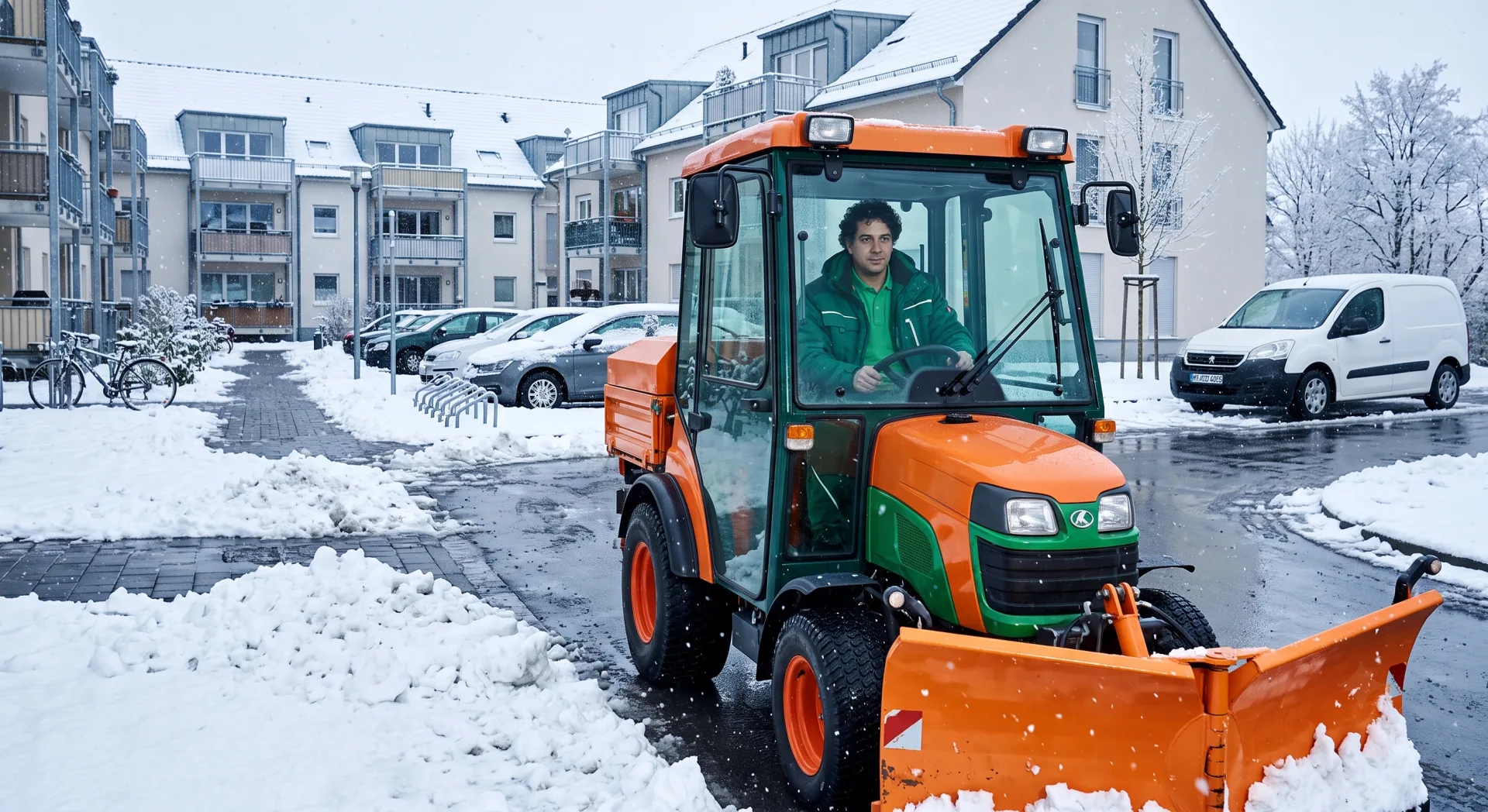 Winterdienst bei der Schneeräumung